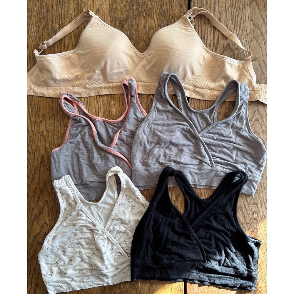 5 Kindred Bravely Nursing Bras sizes L and XL